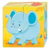 Goki Houten Blokpuzzel Wilde Dieren, 4st.