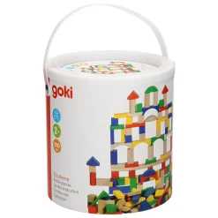 Goki Houten Bouwblokken in Ton - Kleur, 100dlg.