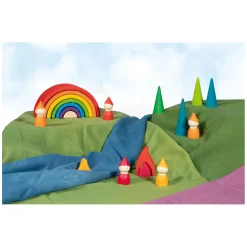Goki Houten Bouwblokken Regenboog, 5dlg.