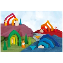 Goki Houten Bouwstenen Vier Seizoenen, 25dlg.