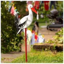 Goki Houten Decorstok Ooievaar met Babydoek XL, 100cm