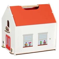 Goki Houten Draagbaar Poppenhuis met Accessoires