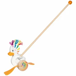Goki Houten Duwdiertje Eend Lou