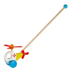 Goki Houten Duwfiguur Helikopter