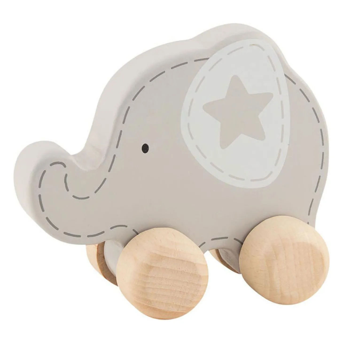 Goki Houten Duwfiguur Olifant