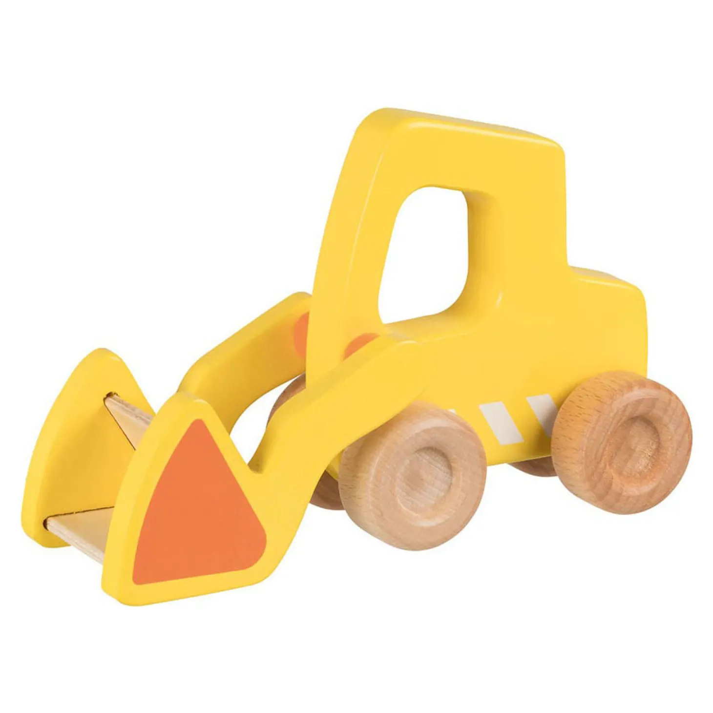 Goki Houten Graafmachine met Shovel Geel