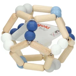 Goki Houten Grijpring Elastische Bal Blauw