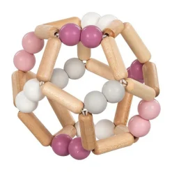 Goki Houten Grijpring Elastische Bal Roze