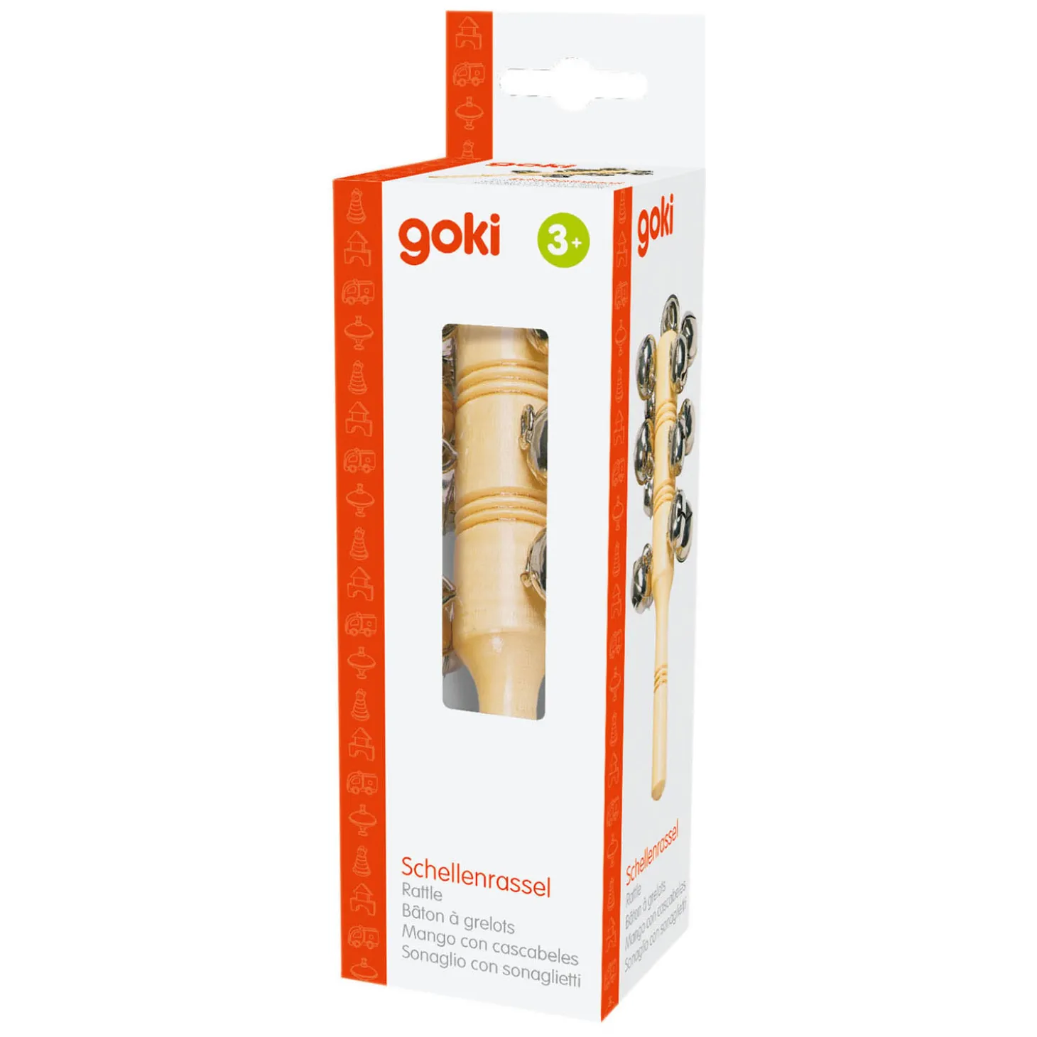 Goki Houten Instrument Bell Stick met 13 Bellen