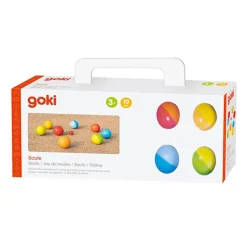 Goki Houten Jeu de Boules Spel met Katoenen Zak, 9dlg.