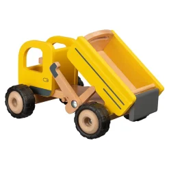 Goki Houten Kiepwagen Geel