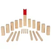 Goki Houten Kubb Spel in Katoenen Zak, 21dlg.