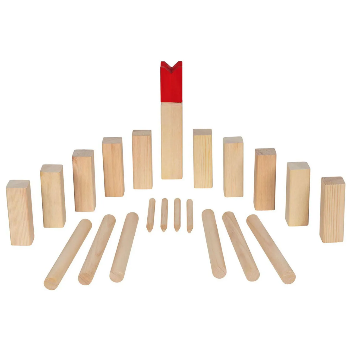 Goki Houten Kubb Spel in Katoenen Zak, 21dlg.