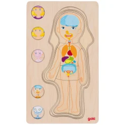 Goki Houten Lagenpuzzel Menselijk Lichaam Meisje, 29st.
