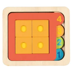 Goki Houten Lagenpuzzel Vormen en Cijfers, 15st.