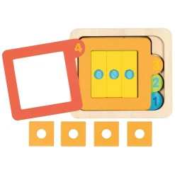 Goki Houten Lagenpuzzel Vormen en Cijfers, 15st.