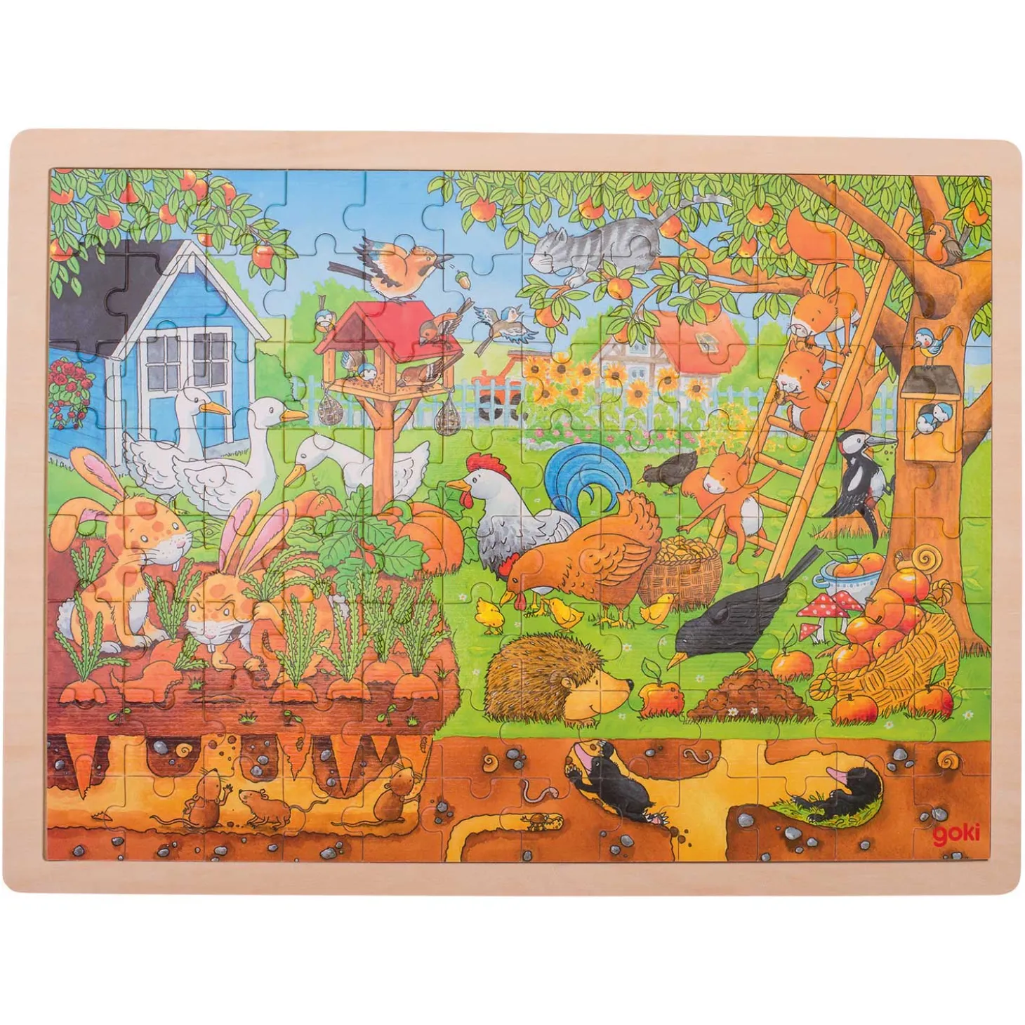 Goki Houten Legpuzzel - Leven in de Tuin 96st.
