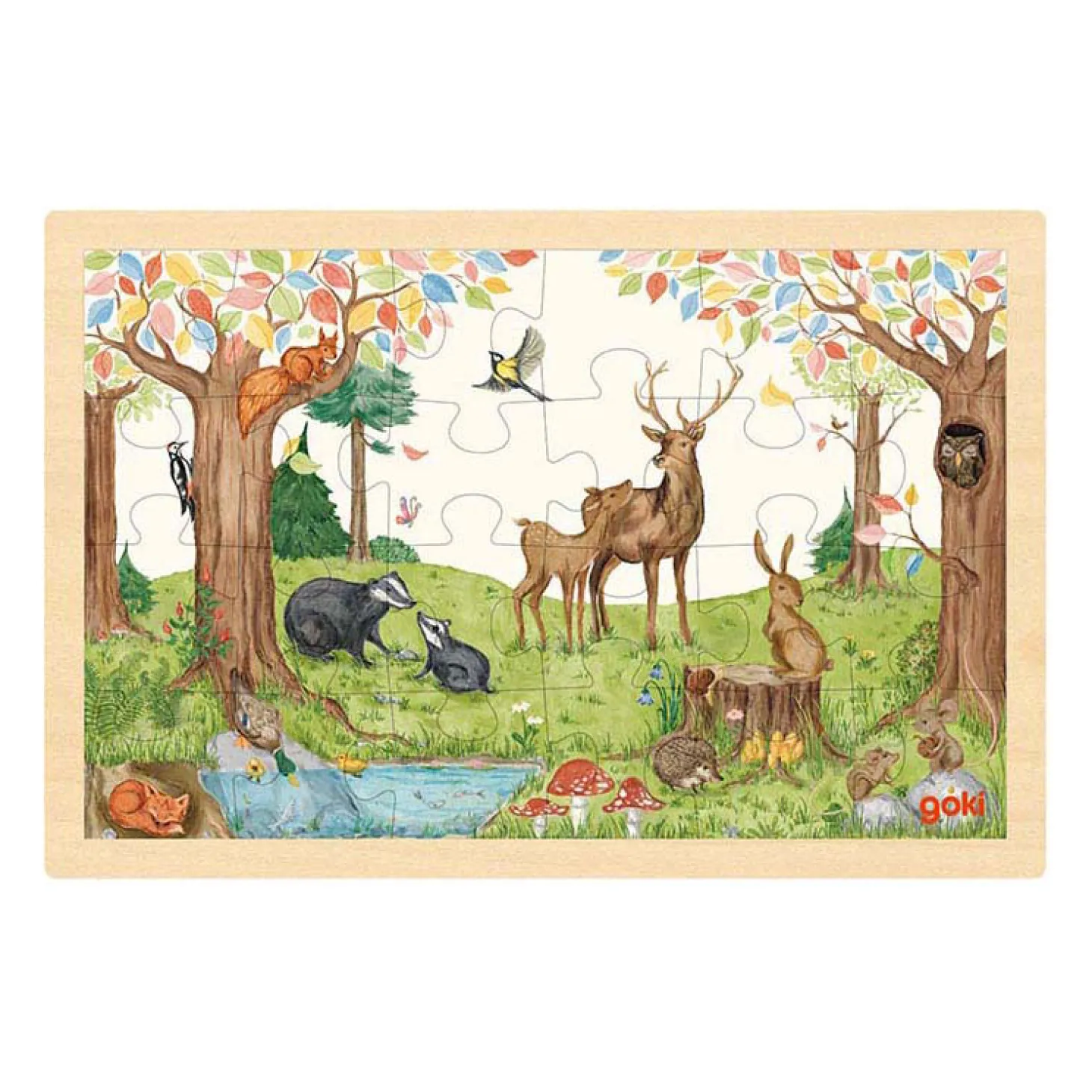 Goki Houten Legpuzzel in het Bos, 24st.