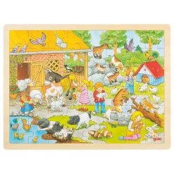 Goki Houten Legpuzzel Kinderboerderij, 48st.