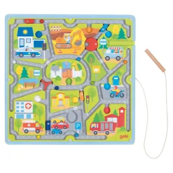 Goki Houten Magneet Doolhof Kleine Stad