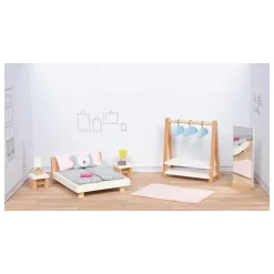 Goki Houten Poppenmeubels Slaapkamer, 18dlg.