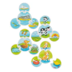 Goki Houten Puzzel Spel Dieren, 28dlg.