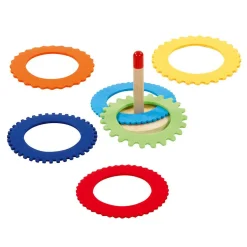 Goki Houten Ringwerpspel met 6 Vilt Ringen
