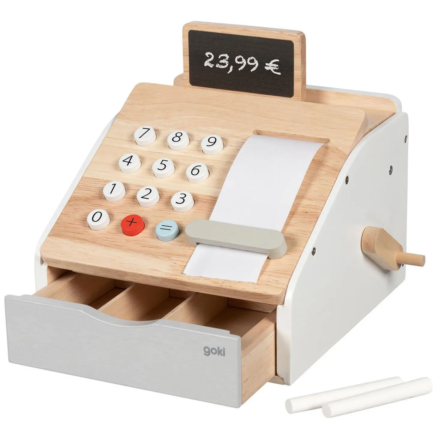 Goki Houten Speelgoedkassa met Geluid, 4dlg.