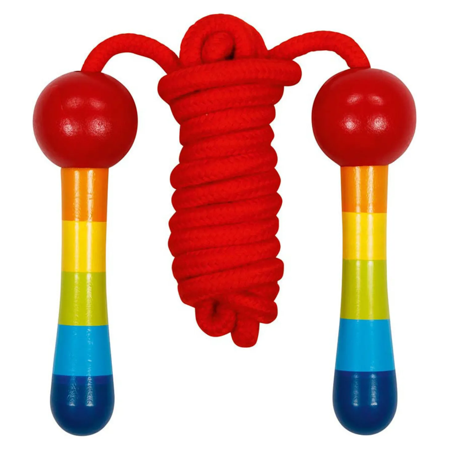 Goki Houten Springtouw Regenboog, 200cm