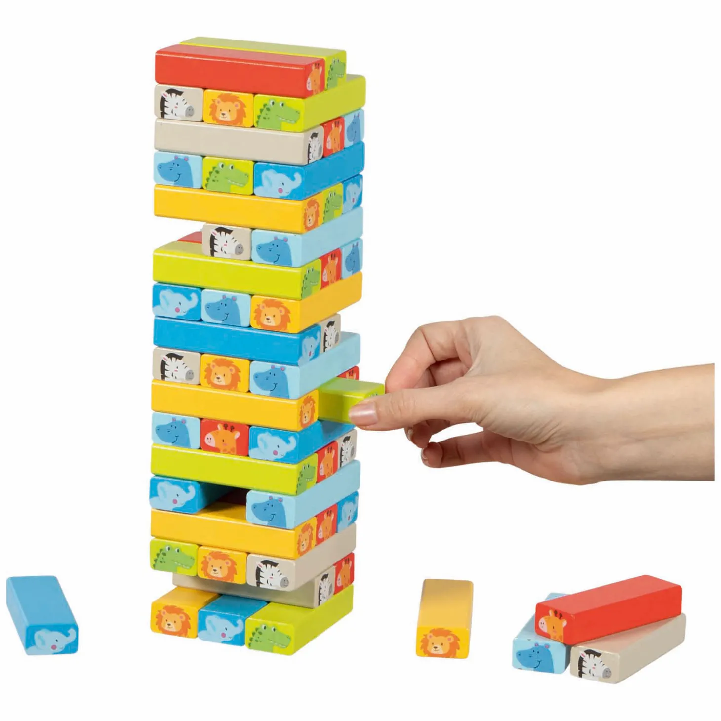 Goki Houten Stapelspel met Diermotieven