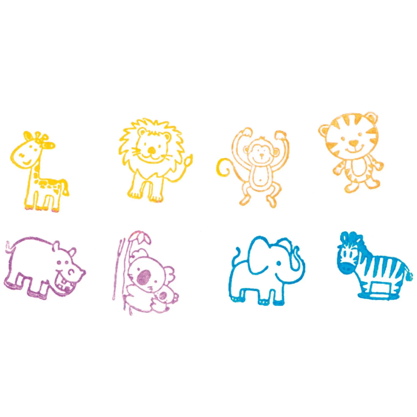 Goki Houten Stempelset - Wilde Dieren