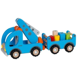 Goki Houten Takelwagen met Aanhanger