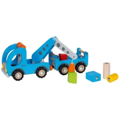 Goki Houten Takelwagen met Aanhanger