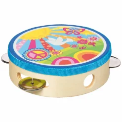 Goki Houten Tamboerijn met Belletjes Zonneschijn