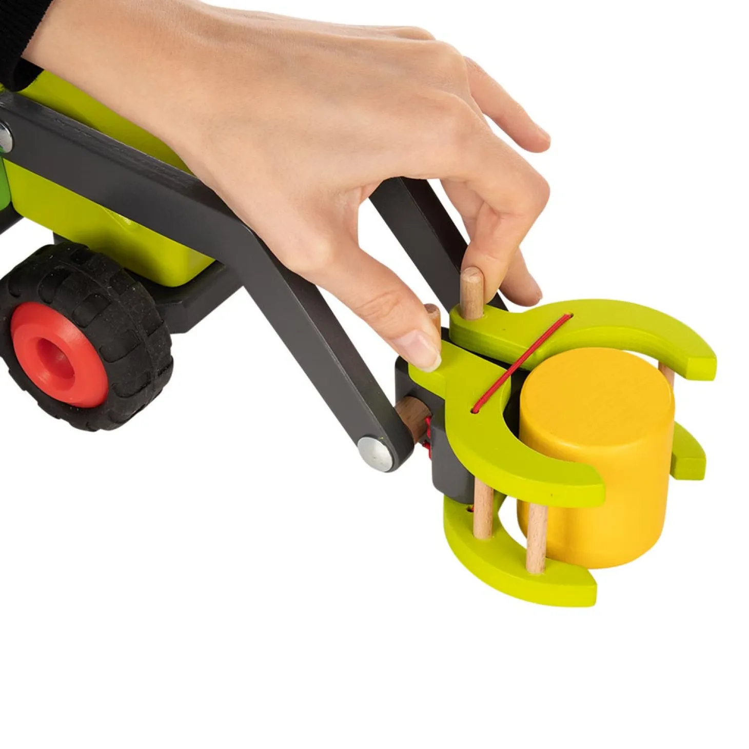 Goki Houten Tractor met Hooiwagen