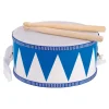 Goki Houten Trommel met Stokken Blauw/Wit
