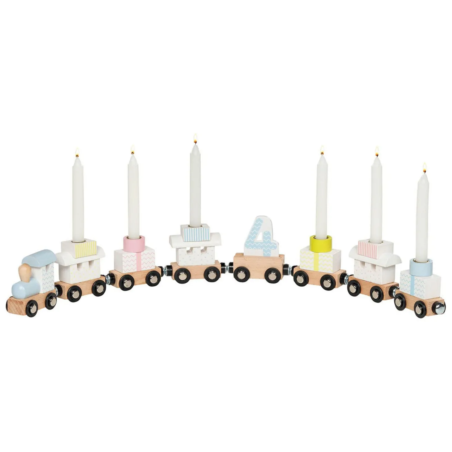 Goki Houten Verjaardagstrein, 10dlg.