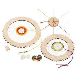 Goki Houten Weefgetouw Rond en Vlechtboem Knutselset