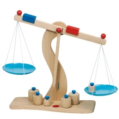 Goki Houten Weegschaal met Gewichtjes