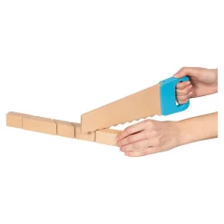 Goki Houten Zaag en Bouwblokken met Klittenbandverbinding, 11dlg.