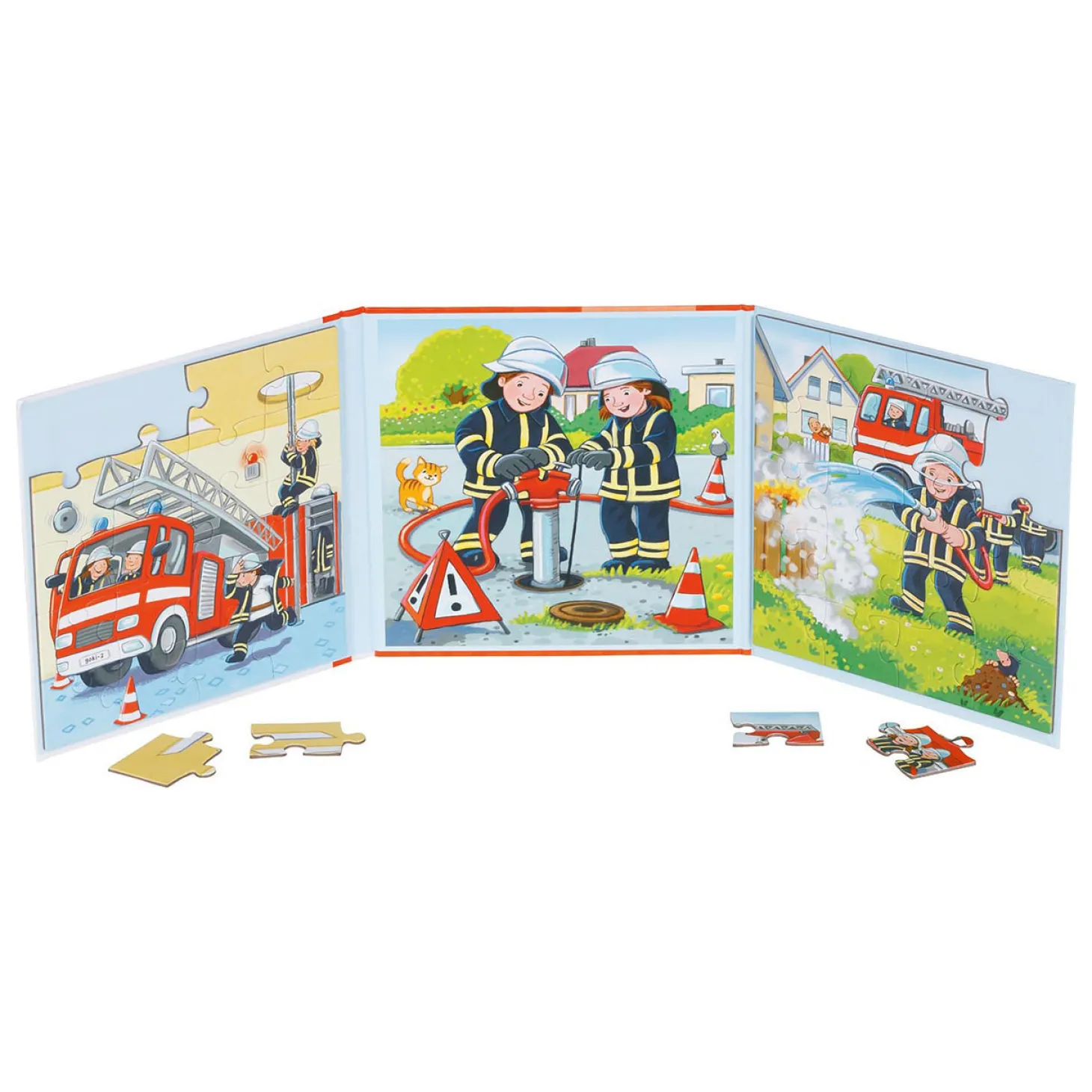 Goki Magnetisch Legpuzzelboek Brandweer, 40st.