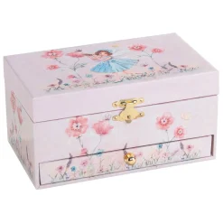 Goki Muziekdoos Ballerina Bloemen Roze