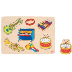 Goki Noppenpuzzel Muziekinstrumenten met Geluid, 5st.