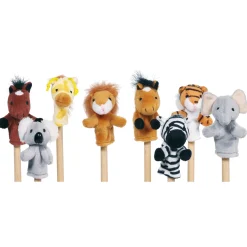 Goki Vingerpopje Wilde Dieren, set van 8