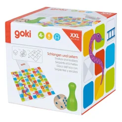 Goki XXL Slangen en Ladders in Kubus Bordspel