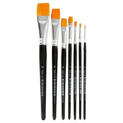 Gold Line Penselen Plat, 7st.