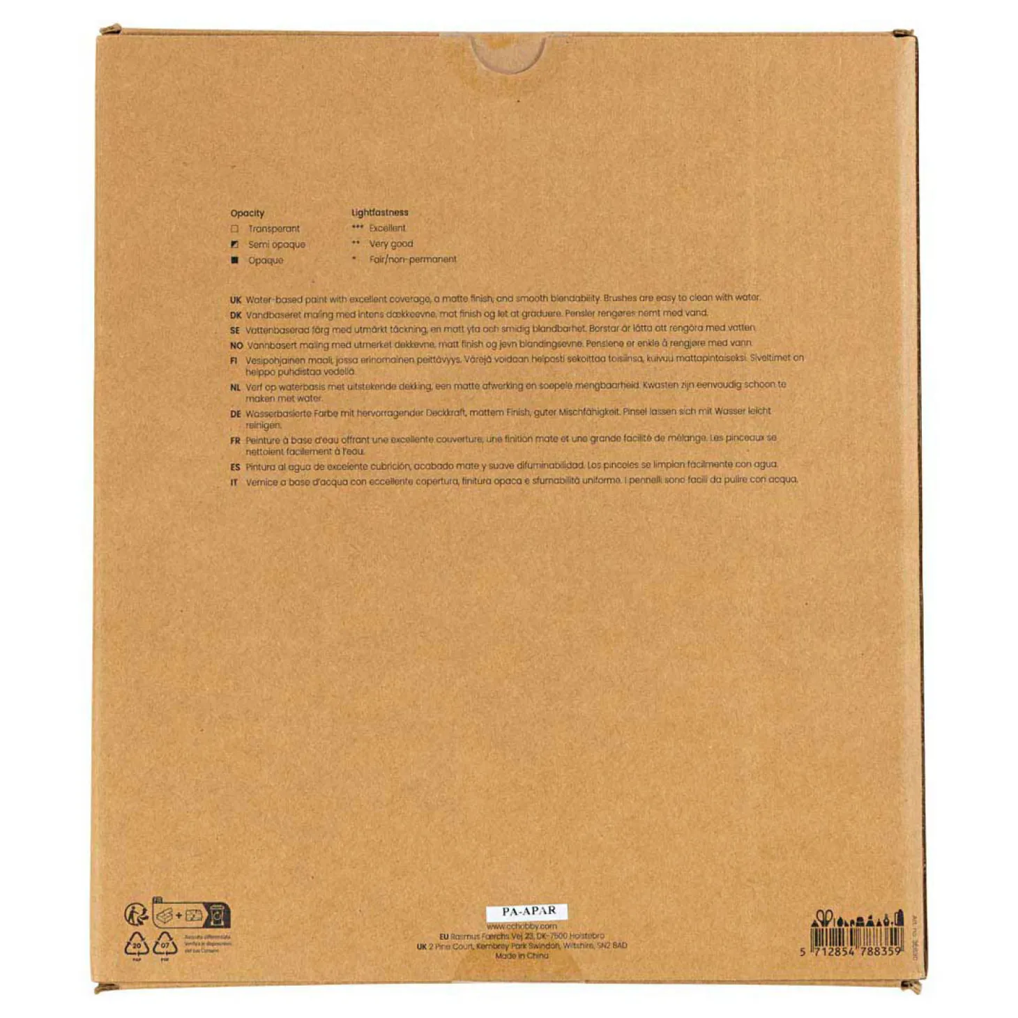 Gouacheverf Diverse Kleuren - 24x20ml.