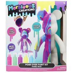 Grote Marmeren Look Beer Gietset - incl 5 Neon verfkleuren