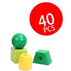 Grote Rijgkralen in Box, 40st.