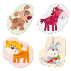 Haba 4 Eerste Puzzels Jonge Dieren